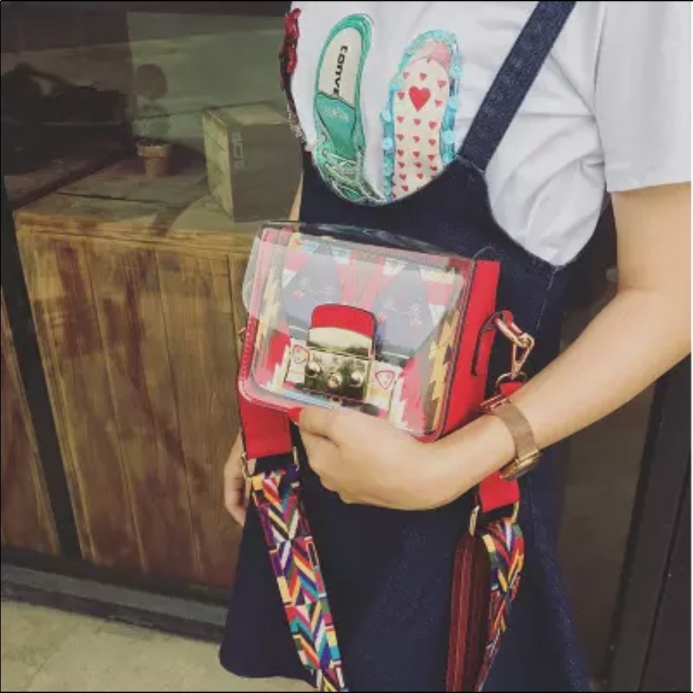 Small clear bag with boho strap - Picture 4 of 8